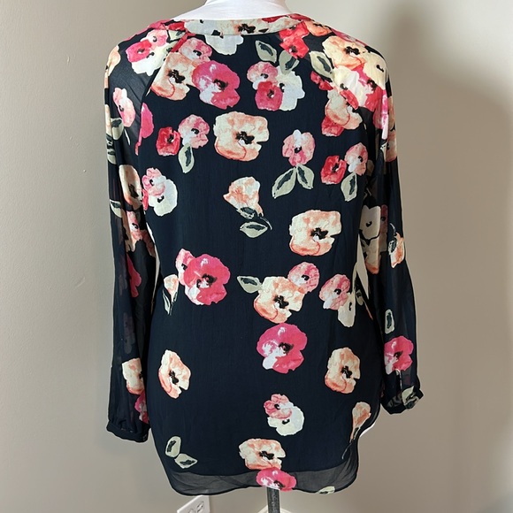 CABI Poppy Floral Tunic Blouse Size Medium - Picture 2 of 4
